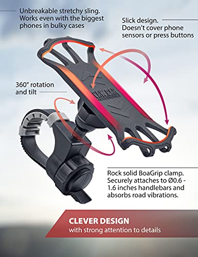 New 2026 Motorcycle & Bicycle Phone Mount - The Most Secure & Reliable Bike Phone Holder for iPhone, Samsung or Any Smartphone. Stress-Resistant and Highly Adjustable. +100 to Safeness & Comfort