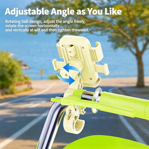 Stylish Yellow Bike Phone Mount for Women - color: Yellow