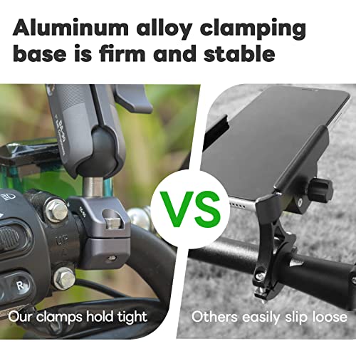 FANAUE Handlebar Clamp Mount U-Bolt Base with B Size 1" Ball for 0.85" to 1.14" Diameter Rail, Compatible with RAM Mounts B Size Double Socket Arm & Motorcycle Phone Mount (Pack of 2) - size: CC-05X (Pack of 2)