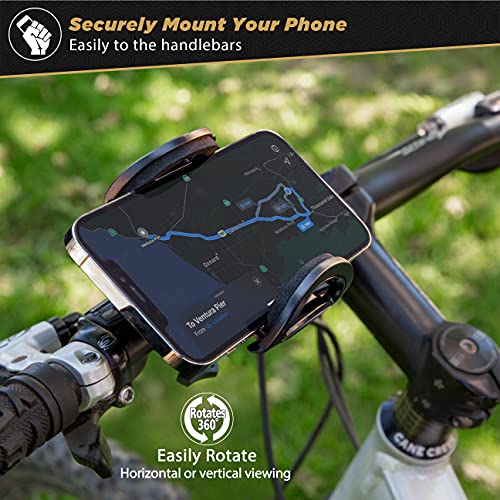 Scosche HFBM01 HANDLEIT Handlebar Bike Phone Mount with Universal Phone Holder for Compatible Mobile Devices, Adjustable with Quick-Release Clip