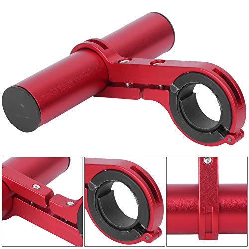 Cuifati Handlebar Bracket Extension Bike Handlebar Extender 14lbs/6kg Load Bearing Bracket for Motorcycle - color: red