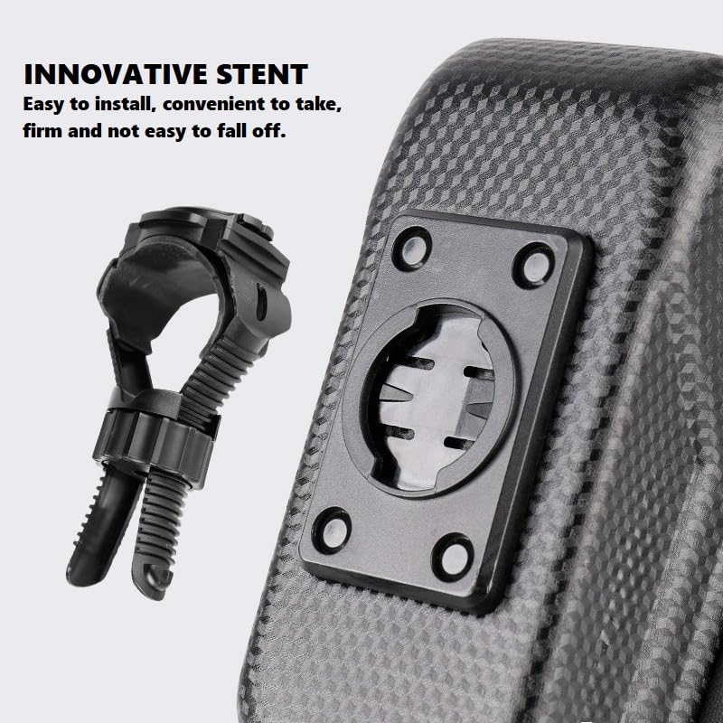 Bike Frame Bag Waterproof, 3D EVA Hard Shell Bike Phone Holder with Sun Visor, Universal Bicycle Top Tube Bag Cycling Pouch for 4.7-7" Phones - Anti-Rubbing Design & Frame-Friendly Mount