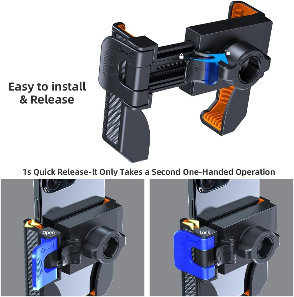 Bike Phone Mount Handlebar Clamp for Ebike, Scooter Holder